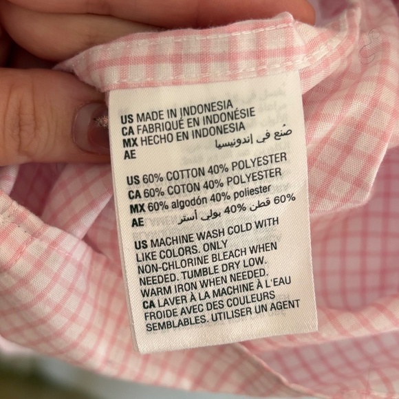👔 Club Room Pink Check Button-Down Shirt | Size L (16-16.5) - Picture 4 of 4